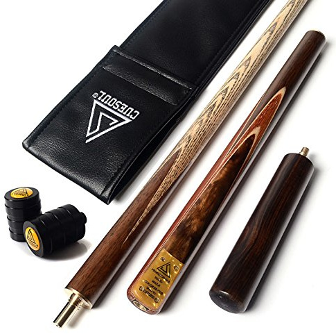 CUESOUL 57 Artigianato 3/4 snodato Biliardo Stecche con Estensione/Protector Comune imballato nel Sacchetto Similpelle Cue (D303)