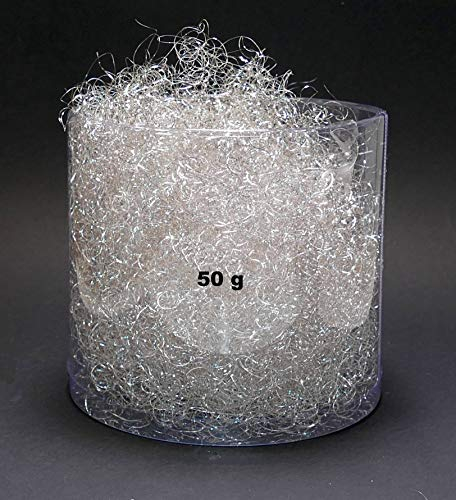 Luxtor - Lametta Engelshaar - 50 Gramm - Silber Christbaumschmuck Engelhaar Lamettahair im Beutel