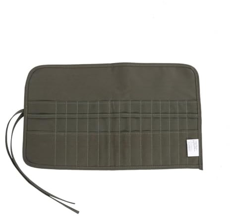 Walfront 30 Slots Roll Up Paint Brush Bag Canvas Artist Roll Up Bag Holder Case Watercolor Oil Brushes Case