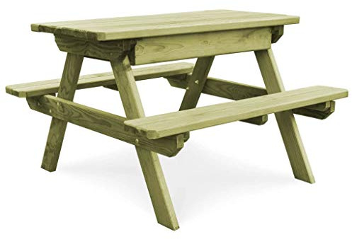 Tidyard Picknicktisch mit Bänken Bierbank Picknickbank Bank Tisch Gartentisch Sitzgruppe Picknicktisch Campingmöbel Set 90×90×58 cm Kiefernholz Imprägniert