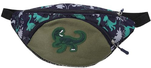 Lurrose Dinosaurier Gürteltasche Bauchtasche Kinder Dinosaurier Kinder Gürteltasche Dinosauriers Taillentasche Cartoon Gürtel Pack für Jungen Mädchen, Grün