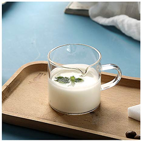 vajillas Pitcher Creamer, con la manija, Jarabe Pitcher, Café Leche Miel jarra de leche Jarabe Server (4 Pack) salsera