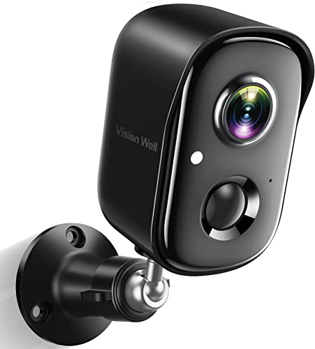 Security Cameras Wireless Outdoor, 2K Battery Powered AI Motion Detection Spotlight Siren Alarm WiFi Surveillance Indoor Home Camera, Color Night Vision, 2-Way Talk, Cloud/SD Storage-Black WiFi Camera