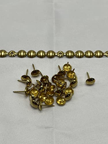 Laneys Brass/Gold Upholstery Nail Strip with Studs 7 Metres