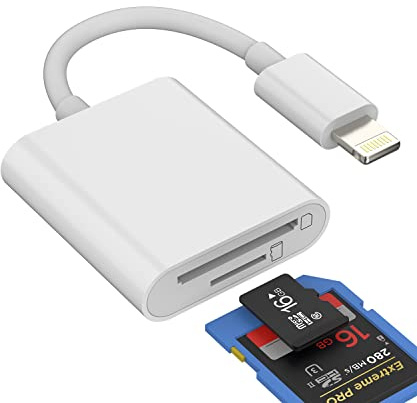 Adaptateur micro SD TF lecteur de cartes flash Accessoires pour iPhone Appareil photo Mémoire Lightning Adaptador Compact Photo Photographie Viewer pour Apple 11 12 13 Pro Max Mini X Xs Xr 7 8 6 Plus