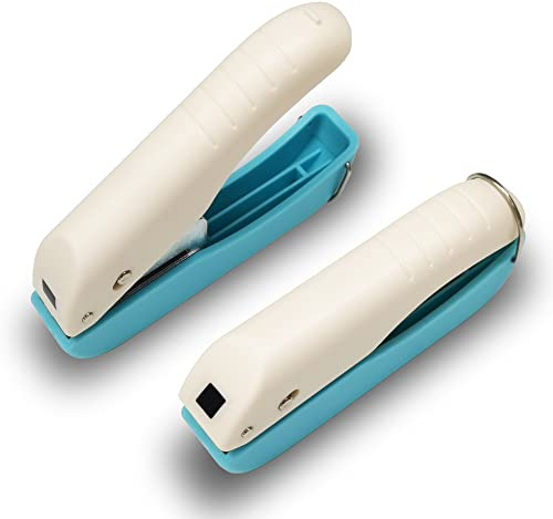 VSREI Handheld Hole Punch Mini Paper Punch with Soft Grip, Square Shape, for Paper Labels Photo Clothing Ticket DIY School DIY Crafts Scrapbook Notebook Card Making - Square 6.4 mm