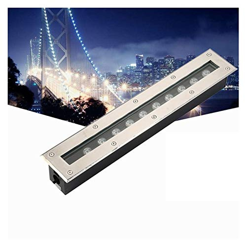 WZYJLyds Rechteck LED Bodeneinbaustrahler for Außen Energie Sparen Bodenleuchte AC85-265v 3W-36W Draussen Vergrabene Lichter Benutzt for Gang, Garten, Boden, 6 Farben, 8 Macht(Warmweiß,12W)