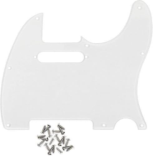 8-Loch-Gitarren-Pickguard, Tele-Stil, Einzelspulen-Schlagplatte, mit Schrauben, für USA/mexikanische Standard-Tele-Gitarren-Ersatzteile (1-lagig, transparent)