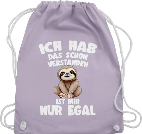 Turnbeutel Rucksack - Taschen - Ich hab das schon verstanden ist mir nur egal I Lustiger Spruch Faultier - Unisize - Pastell Lila - lustige sprüche mit sloth verstanden, stoffrucksack motiv