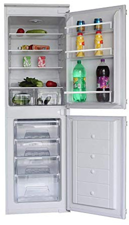 SIA RFI105/EI 50/50 Split Built In Integrated Fridge Freezer, 240L Capacity, Reversible Door, Internal LED Light, Electronic Temperature Control, 2 Years Parts & Labour Guarantee