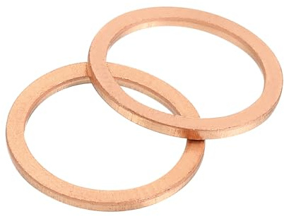 sourcing map Rondella piatta M16, 15 rondelle piatte ad anello in rame, diametro esterno 20 mm, anello di tenuta in metallo per viti, bulloni, dadi