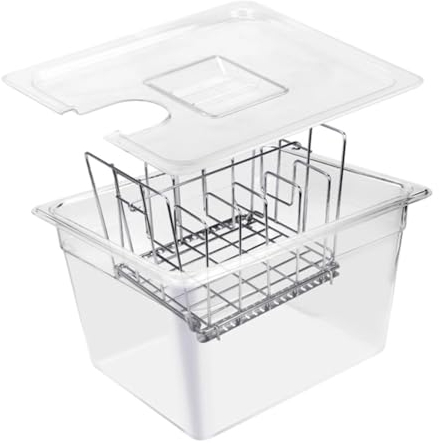 KOKSII Sous Vide Cooker Machine 11L Container with Stainless Steel Rack Detachable Dividers Separator