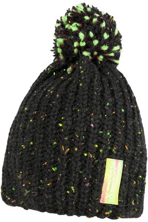 maximo Kids-Mütze, Perlfang-Neon randlos, Pompon Made in Germany