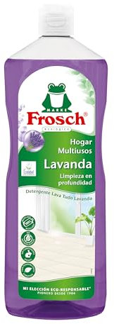 Frosch - Limpiador Multiusos de Hogar Ecológico Lavanda, Elimina la Grasa y la Suciedad en General, Higienizante eficaz - Resultado Brillante y Duradero - 1 L
