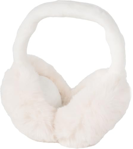 styleBREAKER Damen Ohrenwärmer Teddyfell Optik Flexibler Bügel | Ø 13 cm Ohrmuscheln, 29 cm langes Polyester-Band für guten Halt. Waschbarer Bezug. Bequemer Mützen-Ersatz gegen Winterkälte.