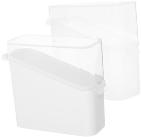 Ciieeo 2piezas Recipientes Para Lonchas De Queso Fresco Caja De Conservación Transparente Tapa Para Guardar Queso El Refrigerador Para Cocina