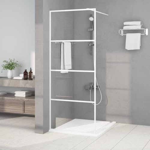 Duschwand für Begehbare Dusche Wei? 80x195 cm ESG-Klarglas, LAPOOH Duschrückwand, Duschabtrennung, Glaswand Dusche, Duschglaswand, Duschtrennwand - 152140