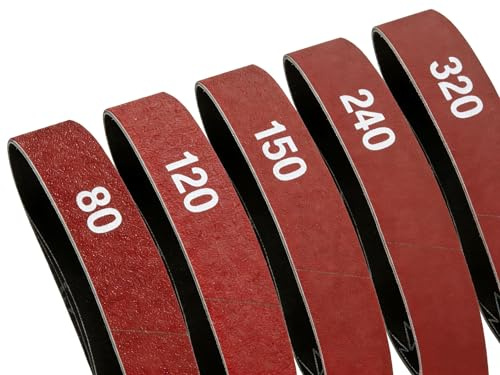 GZKTY Slipband för Bandslipmaskiner, 50 x 686 mm, 25-pack, Kornstorlek 80/120/150/240/320