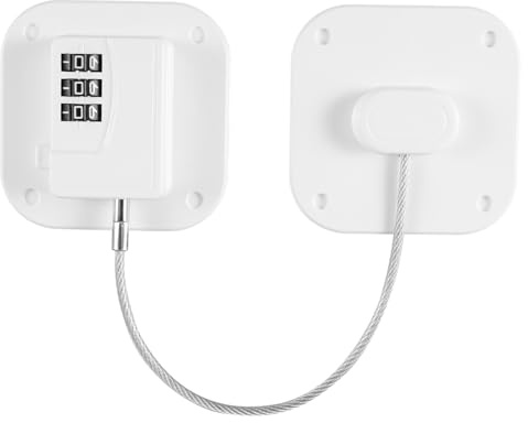TOYANDONA Serrure À Code Sans Perçage Pour Réfrigérateur Et Armoires Verrouillage De Sécurité Multifonction Protection Enfants Sécurité Maison 2.76X2.76X0.71In
