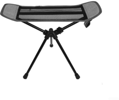 Faltbare Camping-Fußstütze, Ottomane, Campinghocker, zusammenklappbarer Garten-Fußhocker für Schlafzimmer, Outdoor, Angeln, Wandern, Grillen, Terrasse, Büro, grau