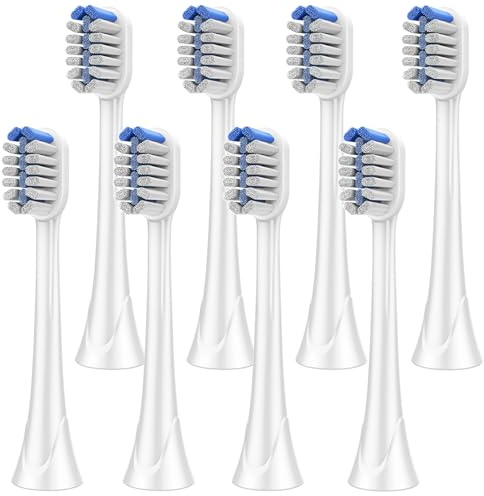 8er Ondomed Aufsätze M1X für alle HX-Philips Sonicare Ersatzbürsten - weiß | Kompatible Aufsteckbürsten - Bürstenköpfe Medium-Weich, Modell M1X, Click-on-System