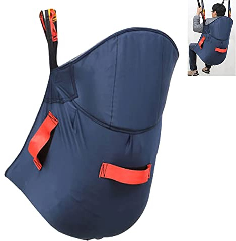 QHLMLL Patient Lift Sling Slings,Toileting Hoist Sling, Patient Lifter Commode Sling Full Body Patient Lift Sling Belt Divided Leg Sling For The Care Of The Elderly And People (Size : Full Package)