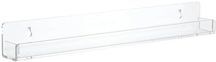 ZWTPGKRD Estante de baño acrílico transparente montado en la pared, estante de ducha grueso, estante de almacenamiento transparente, estante de exhibición de acrílico para esmalte de uñas de montaje