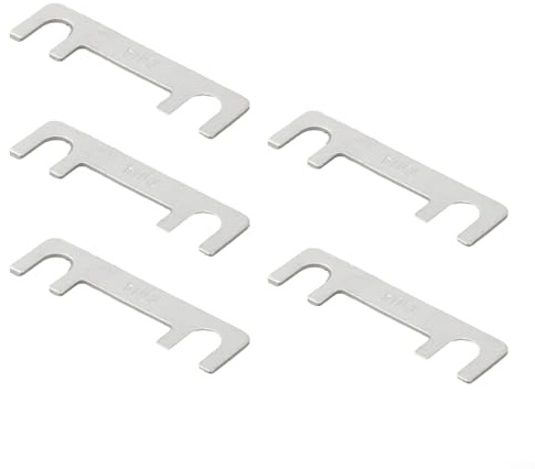 Bulevisiter Flat Blade Fuse 30A - 5PCS Car Fuse Flat Type 32V for Automotive Battery Protection, Compatible with 40A/50A/60A/70A/80A/100A Systems, Silver Bolt-On Bracket(150A)