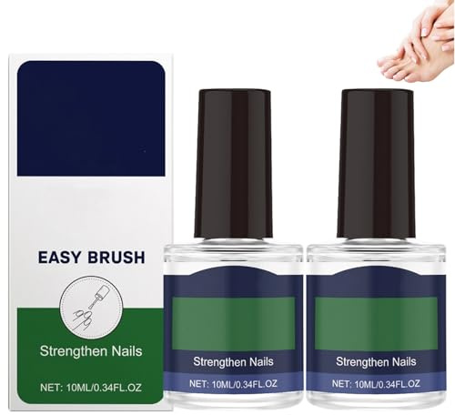 Nagelhårdare, nagelförstärkare för svaga och skadade naglar, anti-bräcklighetsvård för daglig användning, djup fuktkräm och reparation, med naturliga ingredienser (2 st)