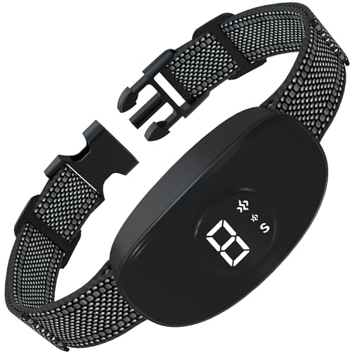Meloive Collar Antiladridos Perro,Collar Vibración Recargable | 8 Niveles de Sensibilidad Ajustables,4 Modos de Vibración/Fuerte Vibración/Sonido,Resistencia al Agua IP67,Negro