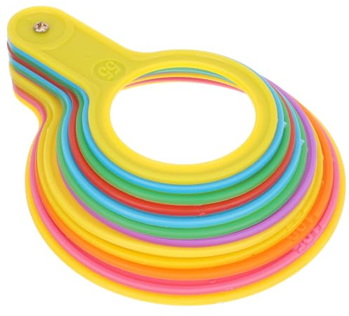 SWETRACE Anillo Medidor de Diámetro de Frutas Plástico, Calibre para Cítricos y Manzanas, Tamaño 55-110 Mm, Colores Variados, Herramienta Práctica para Medición y Clasificación en Cocina