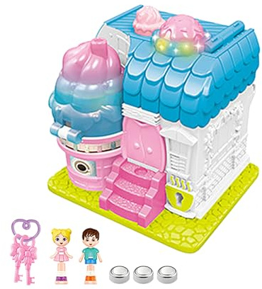 Casas de muñecas para niñas | Juego para niños pequeños Luces mágicas y Castillo Juguete musical | Dream Doll House Furniture Pink Girl Toys, casa de muñecas con luces, casa de decoraciones na
