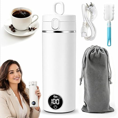 Portable Kettle, Travel Kettle 500ml, Portable Electric Kettle, LCD Display | 316 Stainless Steel Inner, 6-Temperature Control, Fast Boil, Auto Shut-Off, for Travel Home Office Making Tea Coffee Milk