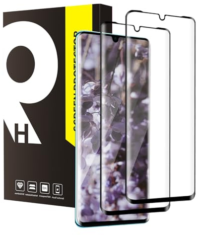 Cable Leader 2 Stück Schutzfolie für Panzerglas für Huawei P30 Pro, | 9H Härte Schutzglas, 3D Kante Displayfolie, Keine Blasen, Sensitive Touch, Ultra HD Huawei P30 Pro Displayschutzfolie