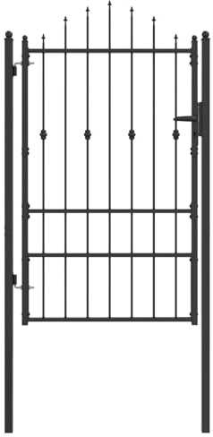 vidaXL Cancello per recinzione HORST 100 x 150 cm Metallo Nero, Cancello di Sicurezza per Esterni, Moderno in Metallo, Resistente e Elegante, Barriera Contro le Intemperie