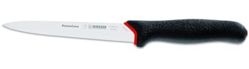 Giesser seit 1776 - Made in Germany - Filiermesser 16 cm PrimeLine, schwarz, rostfrei, spülmaschinenfest, scharfes Filetiermesser rutschfest