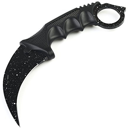 Counter Karambit Skin Knife CS GO Streik Greifer Messe Jagdmesser taktisches Überlebens Camping Werkzeug Karambi cs Camping Messer (schwarz)