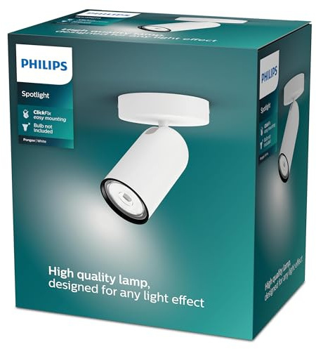 Philips myLiving PONGEE white LED Spot light - Punto de luz (Foco de superficie, GU10, 1 bombilla(s), LED, 220-240 V, Blanco)