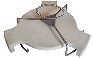 JX Hitzeschild Deflektor – Deflektorstein mit Lifter für Kamado Keramikgrills (Ø 46 cm) – Perfekte Alternative zum Conveggtor von B.G.E. für indirektes Garen und gleichmäßige Wärmeverteilung