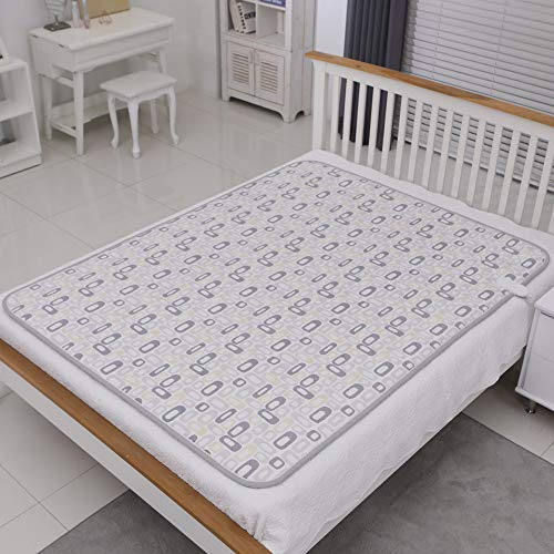 ILWOUL Large Washable Electric Heating Pad Mat for Back Pain, Cramps Relief, Mattress. Auto 15 Hours Shut Off, Anti-Electrical Radiation, Microfiber Material, UL Listed (Queen)