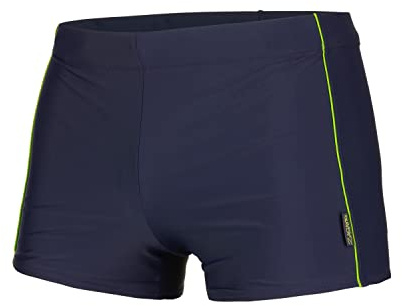 Zagano Adam Lipski – extremt motståndskraftiga herrbadbyxor, tajta I simshorts med hög lycra andel I bekväma simbyxor för män, snäva I klassiska till moderna motiv I S – 3XL, 02. Mörkblå, 7XL