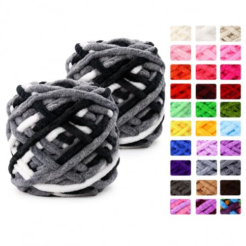 Maxee Dicke Wolle Garn 190 g(95 g*2), ca.88 m, Super Soft Knitting, Grobstrick Weiches Wollgarn, zum Häkeln für Decke, Perfekt zum Weben von Schals, Mützen, Decken, Zierkissen