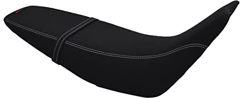Moto Discovery Funda de Asiento Compatible con Honda FMX 650 2005-2007 Color Negro con Costuras Blancas