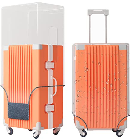 Esholife Clear PVC Luggage Cover Protectors 28 Inch Suitcase Cover for Suitcase TSA Approved 26-28Inch (25.98''H x 20.07''L x 12.40''W)
