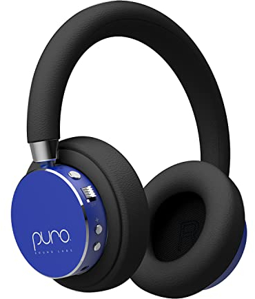 Puro Sound Labs BT2200-Plus Lautstärkebegrenzende Bluetooth-Kopfhörer für Kinder - Sicherere Kopfhörer für Kinder - Studio-Qualität und Geräuschisolierung – Blau