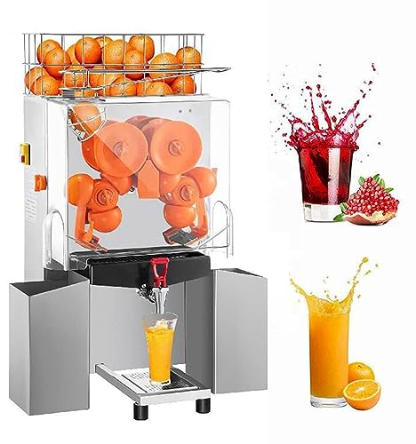 Presse-agrumes Automatique 120 W, Presse-agrumes Électrique avec 2 Boîtes de Ferraille 22-30/Min Extracteurs en Acier Inoxydable Jus Frais Faisant la Machine pour Orange, Citron Et Pamplemousse