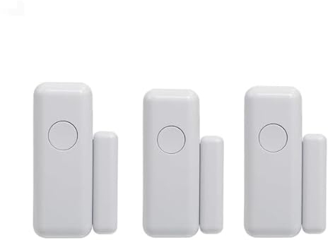XNH Detector inalámbrico de Puerta o Ventana para Sistema de Alarma 4G/3G/GSM, Detector magnético para Puertas de Seguridad del hogar, Sensor de Ventana inalámbrico - (3 Unidades)