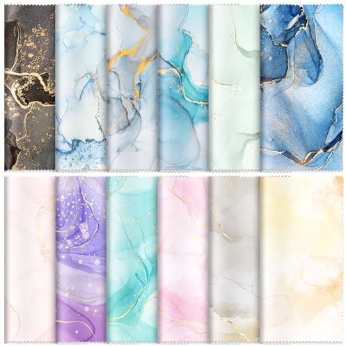 Copkim 24 Pcs Marble Eyeglasses Cleaning Cloths Microfiber Lens Cleaning Cloths Soft Reusable Glasses Tools for Eyeglasses Camera Lens Cell Phone Screen Glasses 6 x 6 Inches