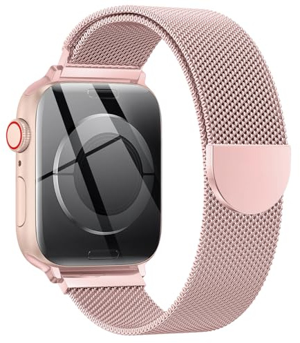 OULUOQI Ersatzarmband Kompatibel mit Apple Watch Armband 40mm 42mm 41mm 38mm 46mm 45mm 44mm Damen Herren, Einstellbar Edelstahl Metall Armbänder für iWatch Series 11 10 9 8 7 6 5 4 2 SE 3 Ultra 3