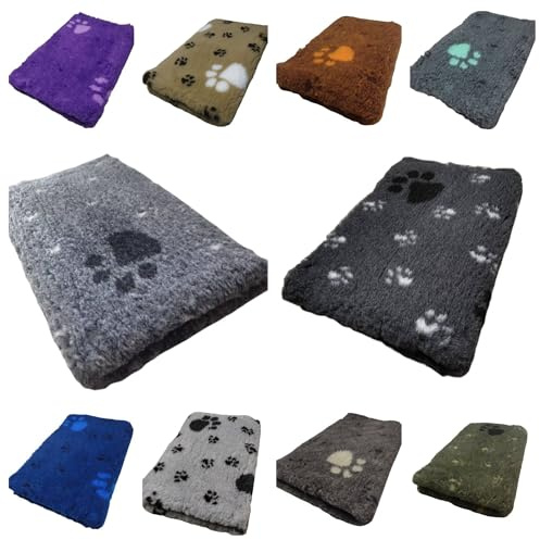 Krambambulishop.de Vet-Bed Softbed Dry-Bed Hundebett Hundedecke Vetbed Trockenbett rutschfest 30mm (Blau, 100cm x 80cm)